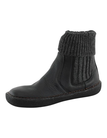 Botines barefoot El Naturalista Alpine Grass Tami Black calcetin
