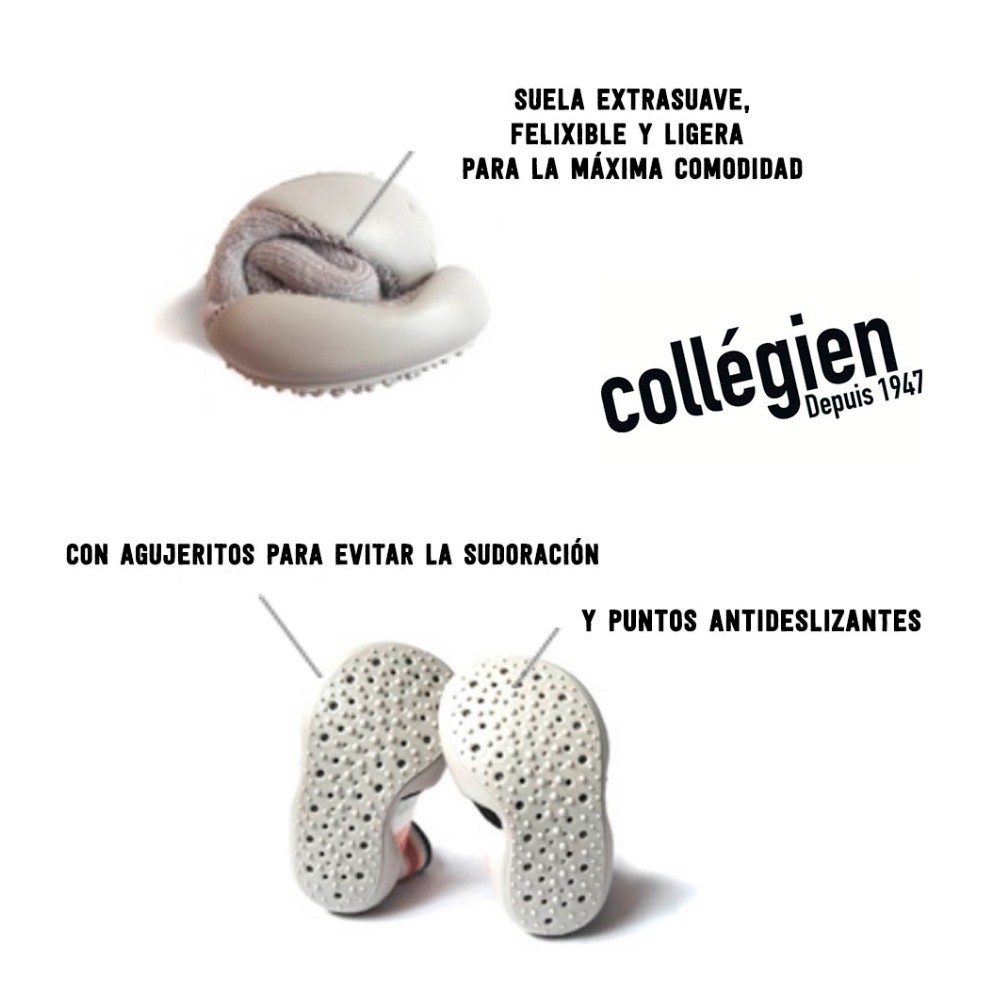 Calecetines con suela Collégien Tigrou Marrón