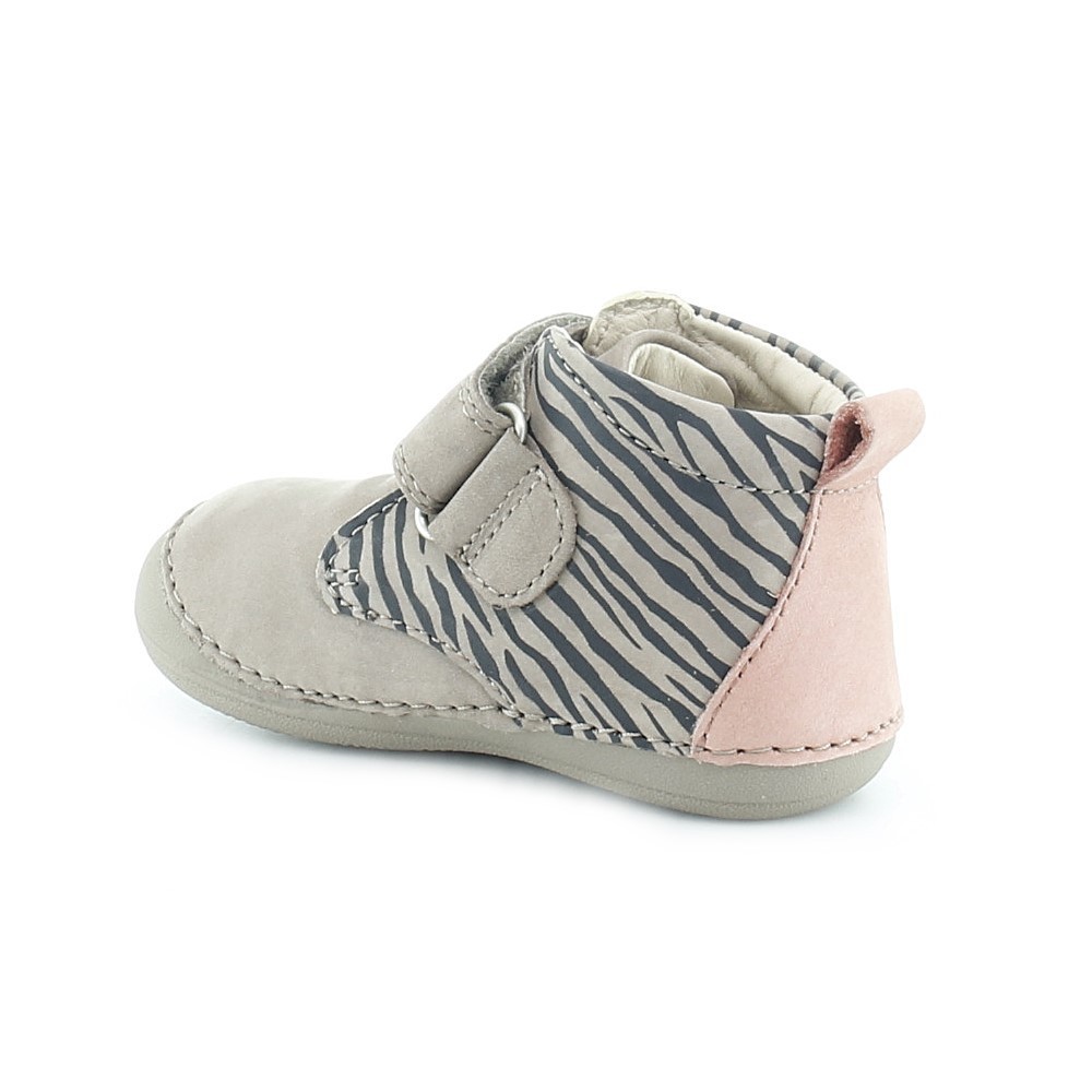 Zapatos Kickers Sabio Gris Zebra.