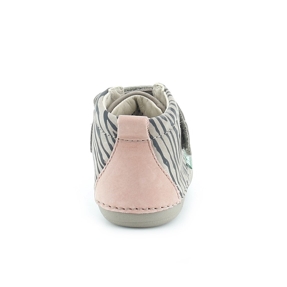 Zapatos Kickers Sabio Gris Zebra.