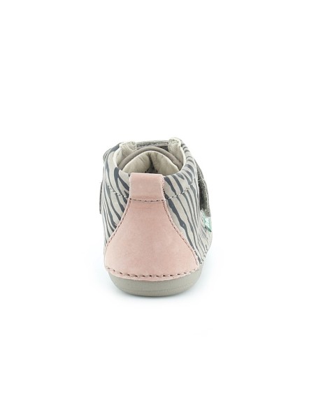 Zapatos Kickers Sabio Gris Zebra.