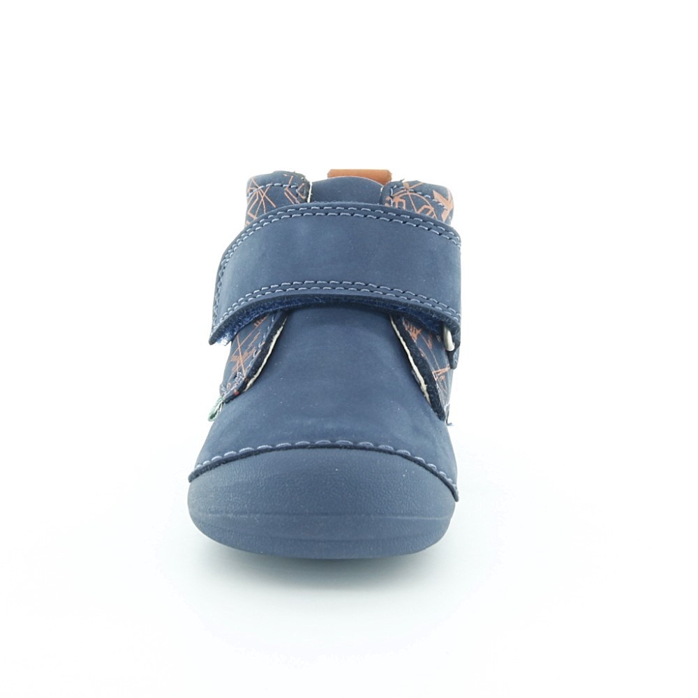 Zapatos Kickers Sabio Azul-Naranja