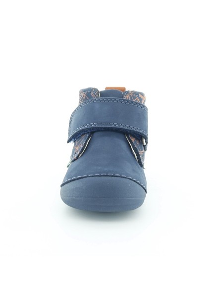 Zapatos Kickers Sabio Azul-Naranja