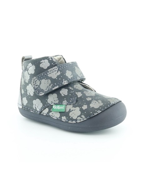 Zapatos Kickers Sabio Gris Flores