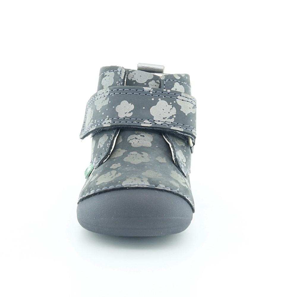 Zapatos Kickers Sabio Gris Flores