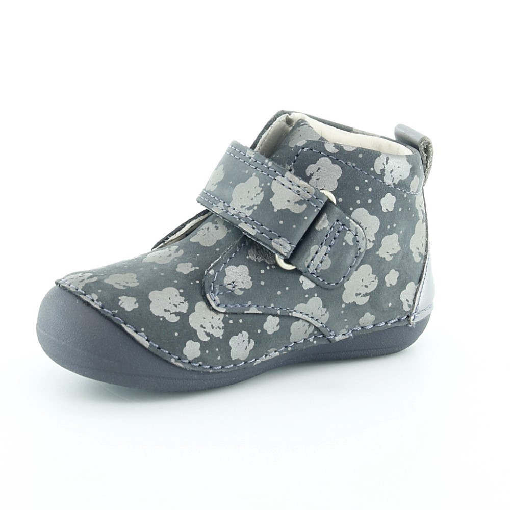 Zapatos Kickers Sabio Gris Flores