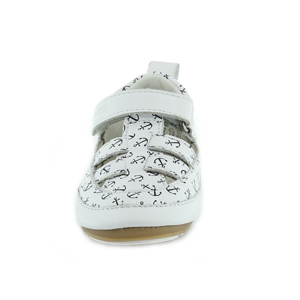 Sandalias Robeez Miniz Blanco ancla