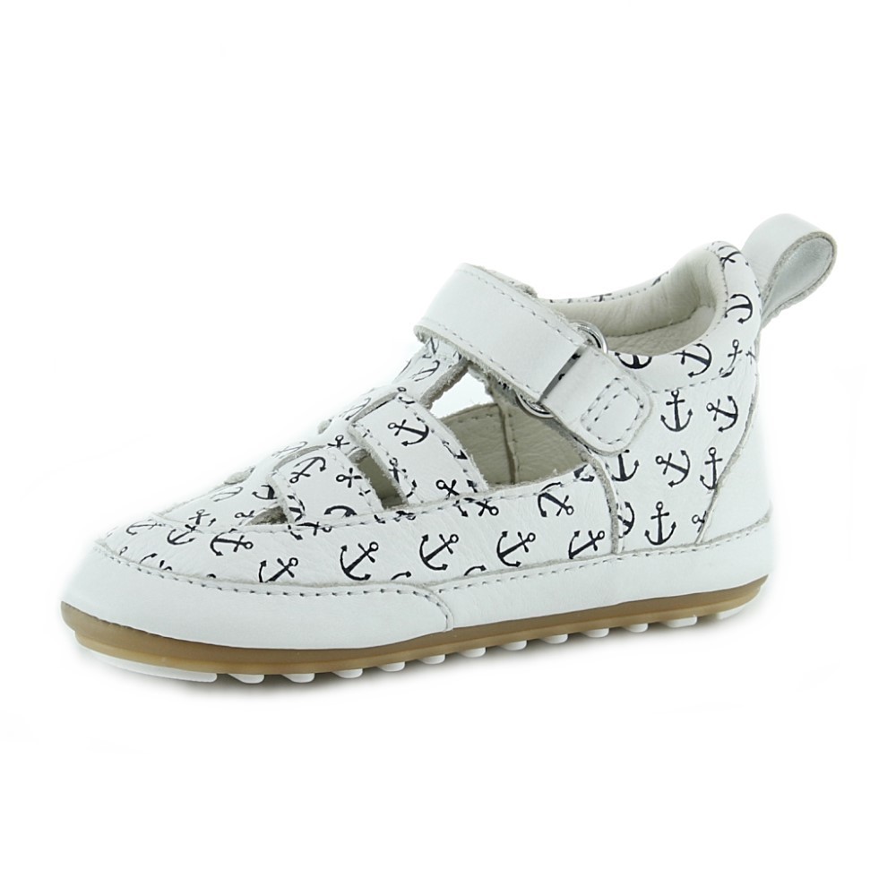 Sandalias Robeez Miniz Blanco ancla