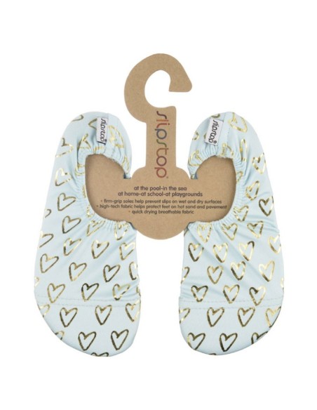 Escarpines SlipStop Maya Corazones Celeste