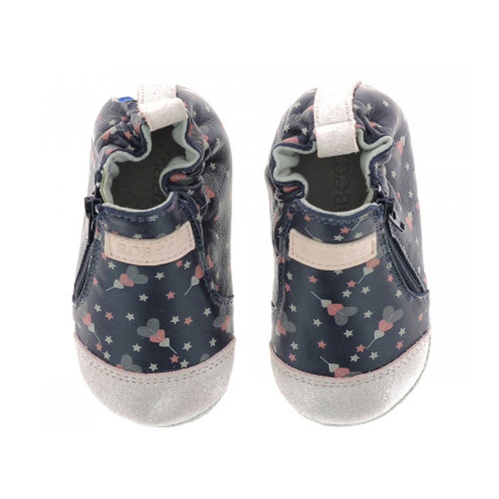 Zapatos Robeez Festive Hearts Azul-Rosa