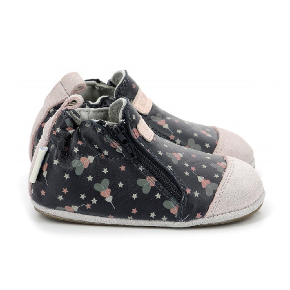 Zapatos Robeez Festive Hearts Azul-Rosa