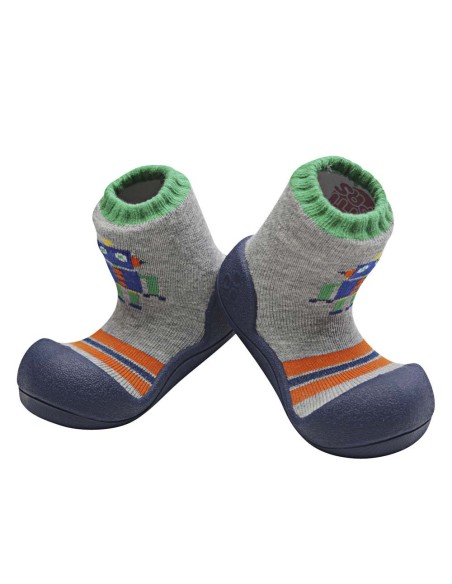 Zapatos Attipas Robot Gris-Azul