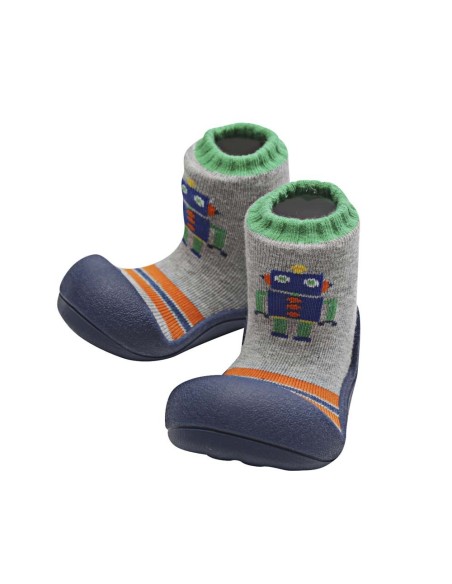 Zapatos Attipas Robot Gris-Azul
