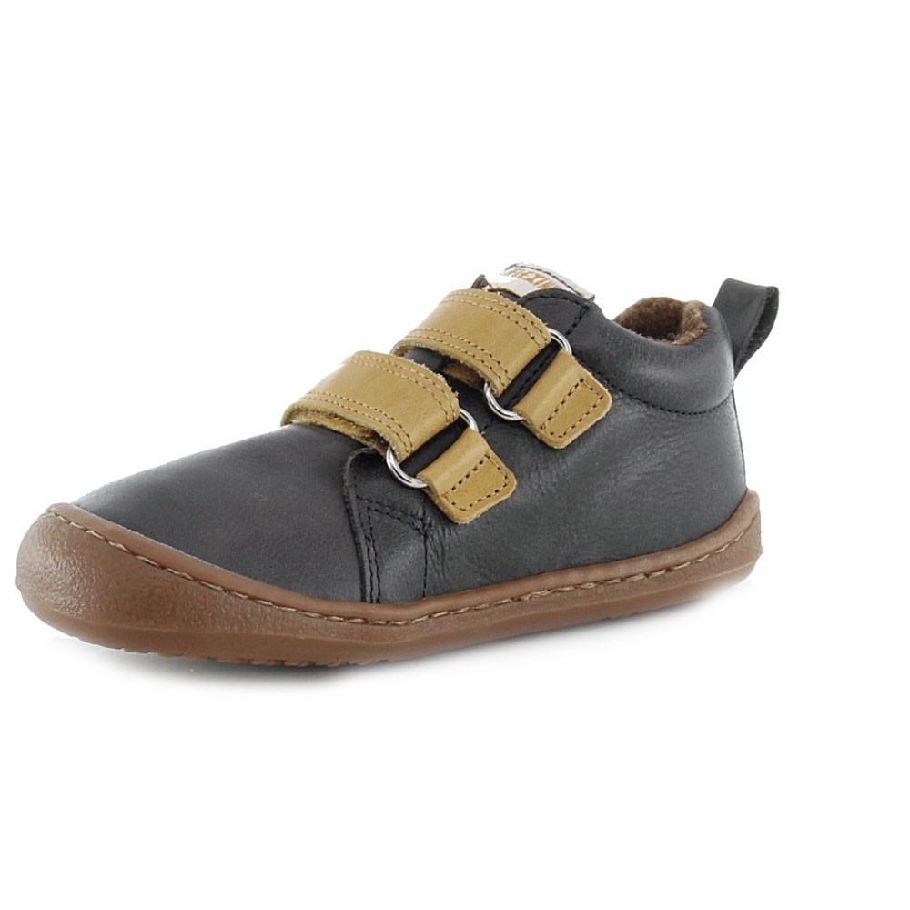 Botines respetuosos Flexi Nens 9010-R  forro térmico Gris-Mostaza