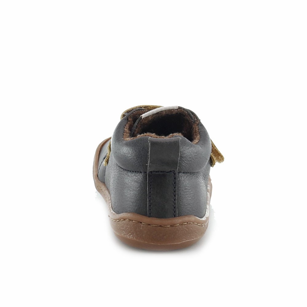 Botines respetuosos Flexi Nens 9010-R  forro térmico Gris-Mostaza