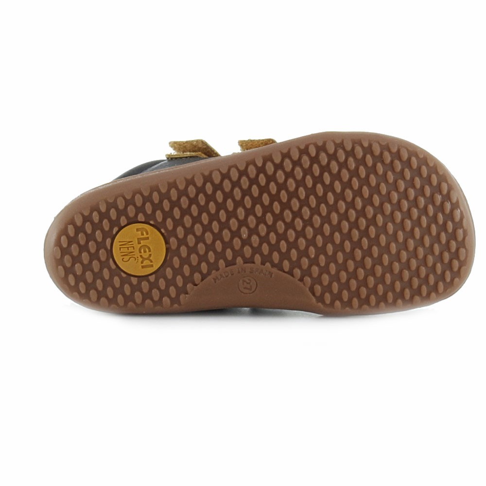 Botines respetuosos Flexi Nens 9010-R  forro térmico Gris-Mostaza