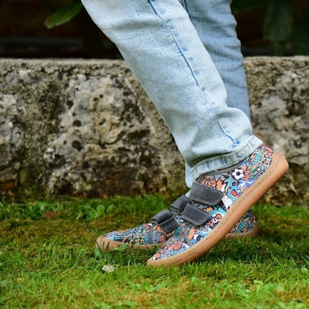 Zapatillas de lona Froddo Barefoot canvas Gris comic