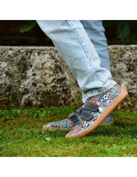 Zapatillas de lona Froddo Barefoot canvas Gris comic