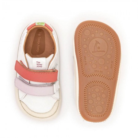 Zapatos respetuosos Tip Toey Joey Bossy Play Blanco-Fucsia