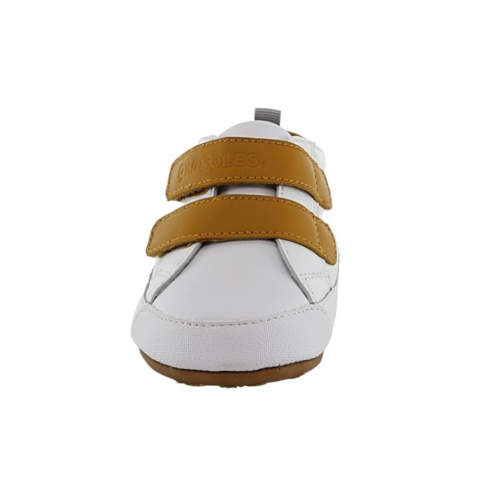 Zapatos respetuosos Old Soles Badge Bub Blanco-Mostaza