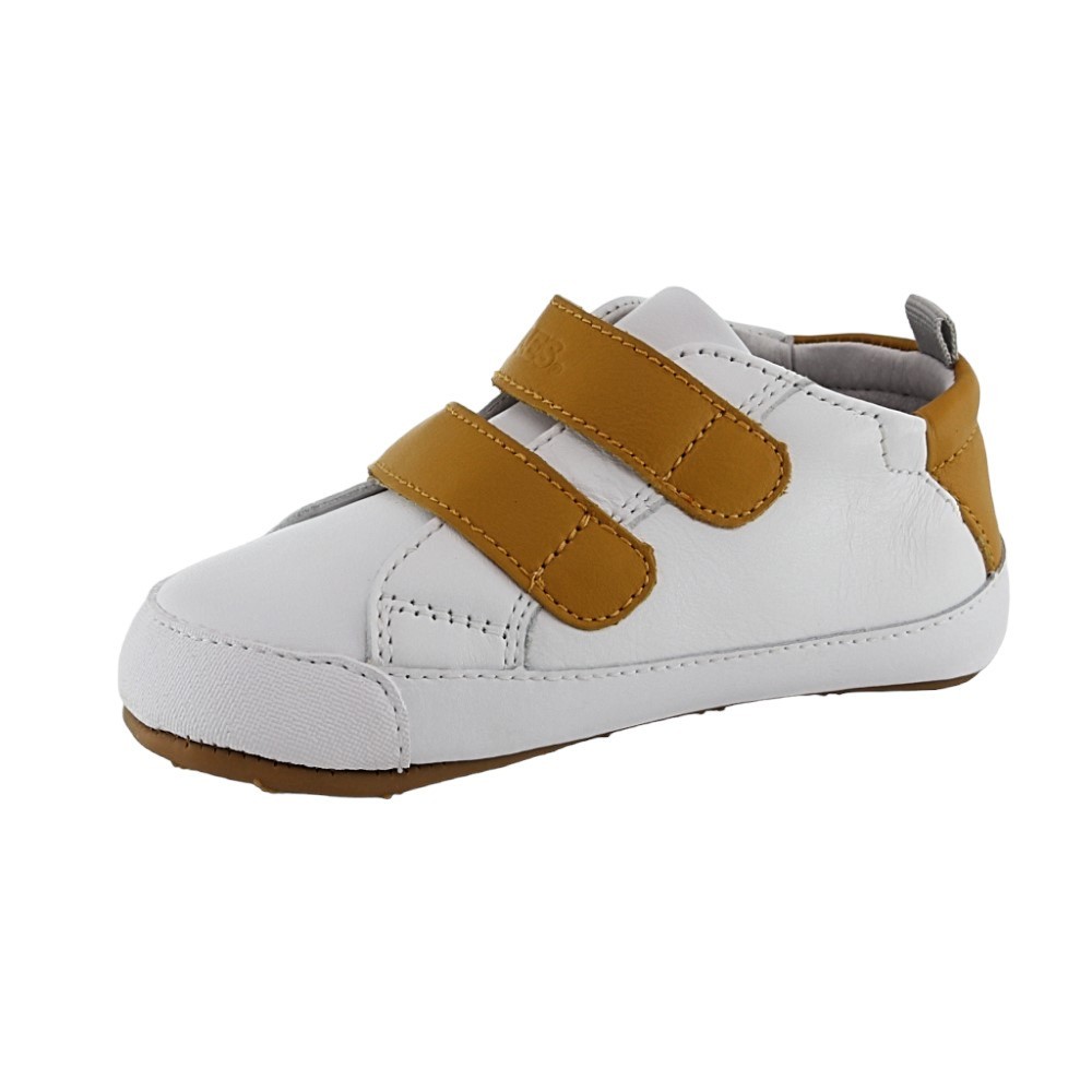 Zapatos respetuosos Old Soles Badge Bub Blanco-Mostaza
