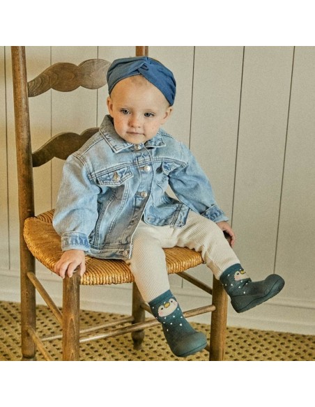 Calcetinas Attipas Penguin Azul