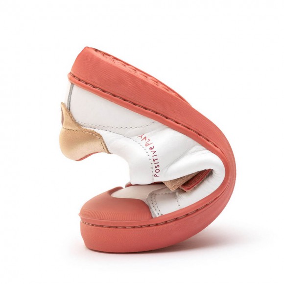 Zapatos barefoot Tip Toey Joey Ramp Play Blanco-Coral