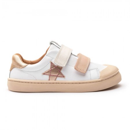 Zapatos barefoot Tip Toey Ramp Star Blanco-Rosa