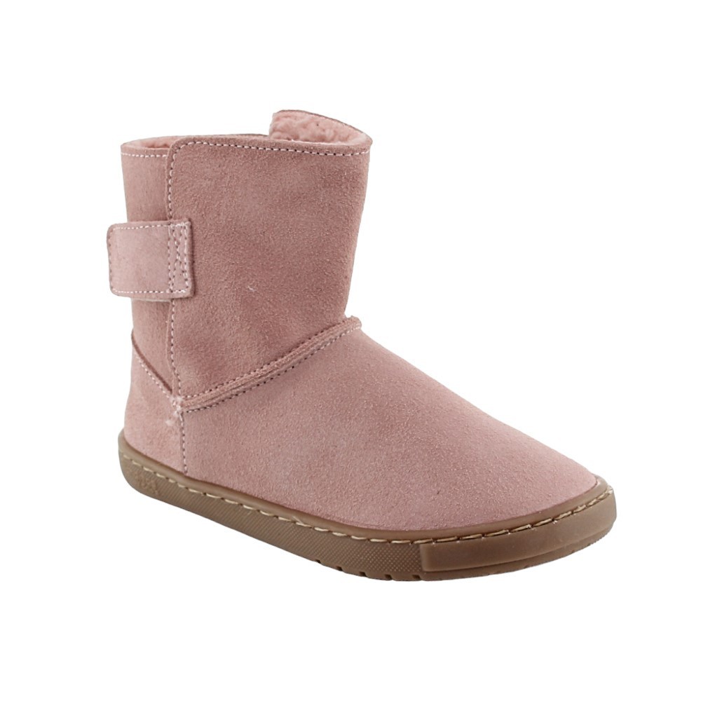 Botines barefoot Blanditos Hielo Rosa borreguito