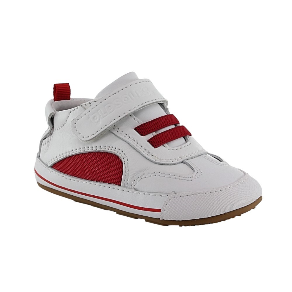 Calzado respetuoso Old Soles Badge Blanco-Rojo
