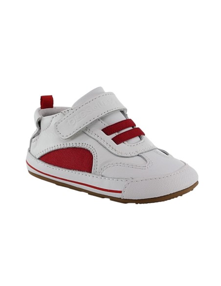 Calzado respetuoso Old Soles Badge Blanco-Rojo