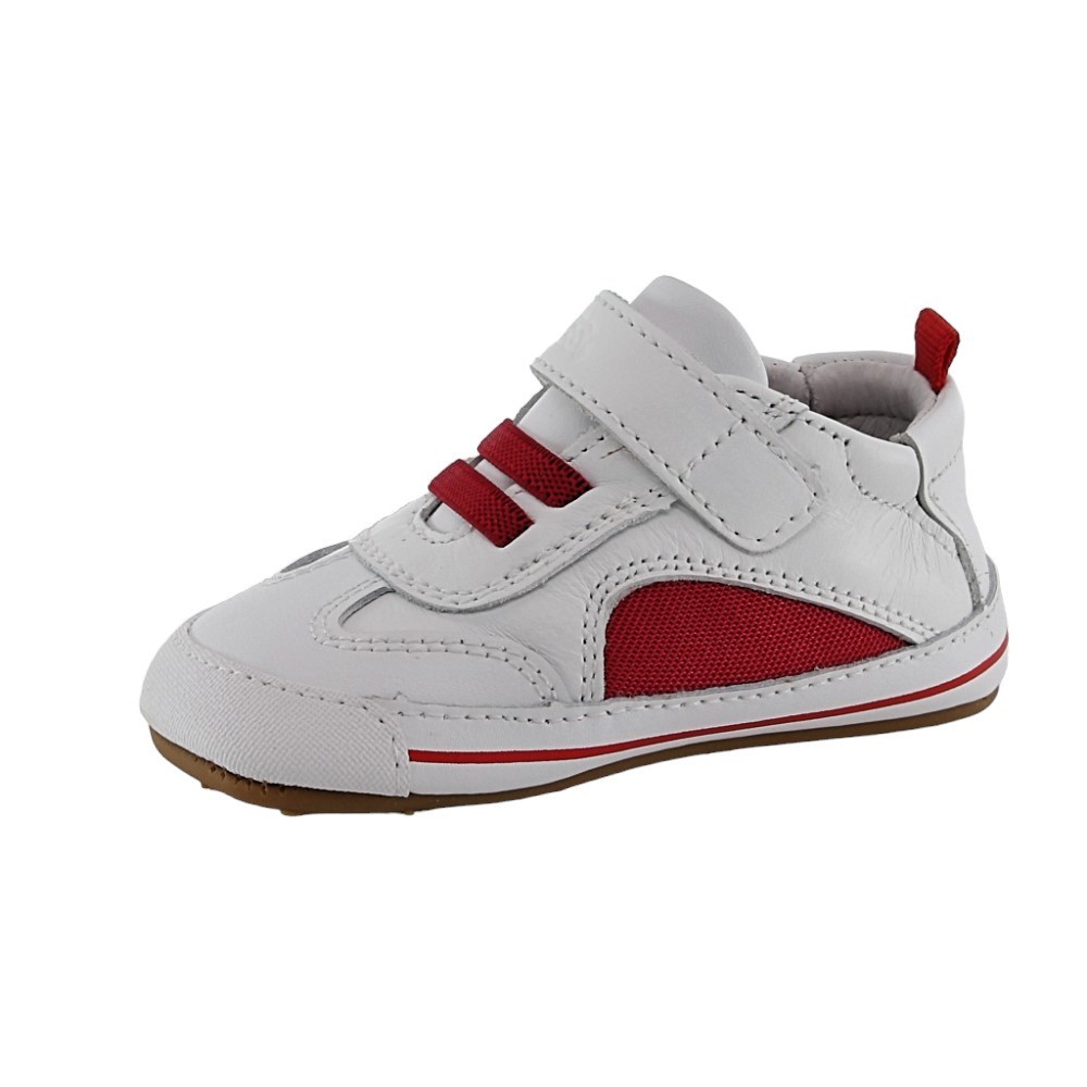 Calzado respetuoso Old Soles Badge Blanco-Rojo