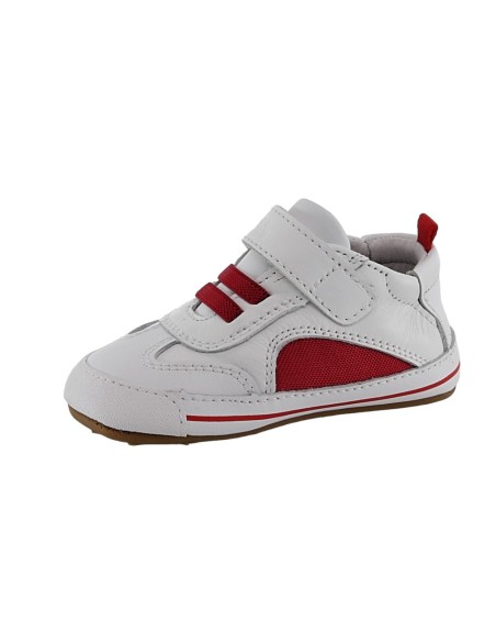 Calzado respetuoso Old Soles Badge Blanco-Rojo