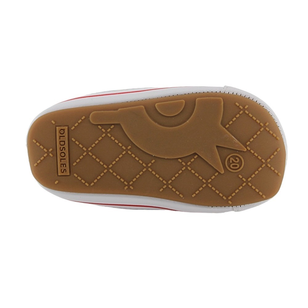 Calzado respetuoso Old Soles Badge Blanco-Rojo