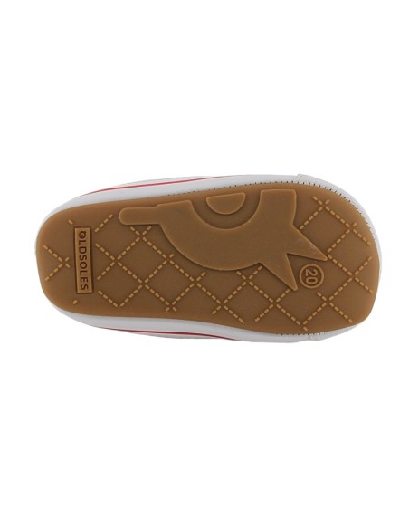 Calzado respetuoso Old Soles Badge Blanco-Rojo