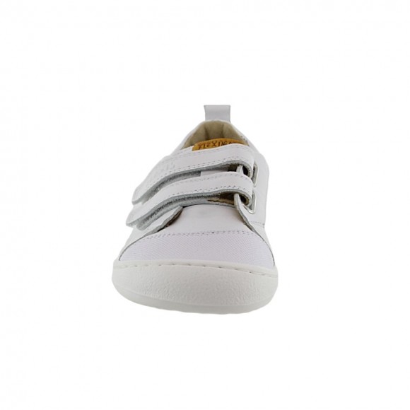 Zapatillas de piel barefoot Flexi Nens 9000-R Blanco