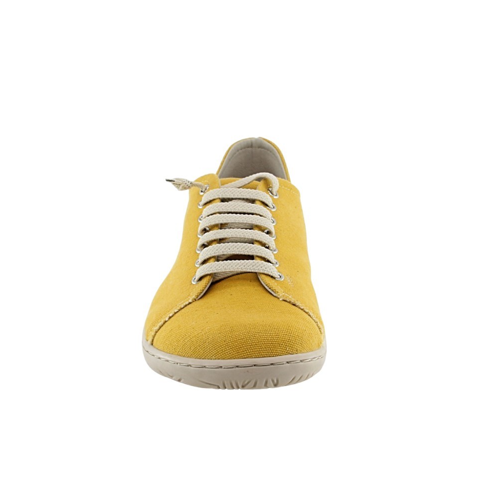 Zapatillas barefoot de lona Coqueflex  15222-A Mostaza