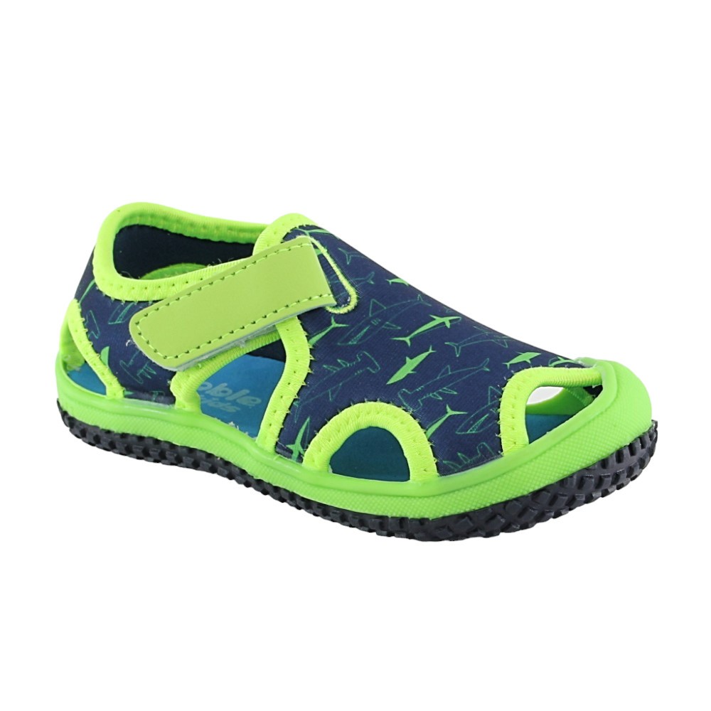 Sandalias de agua Bubble Kids Tiburones Azul-Verde