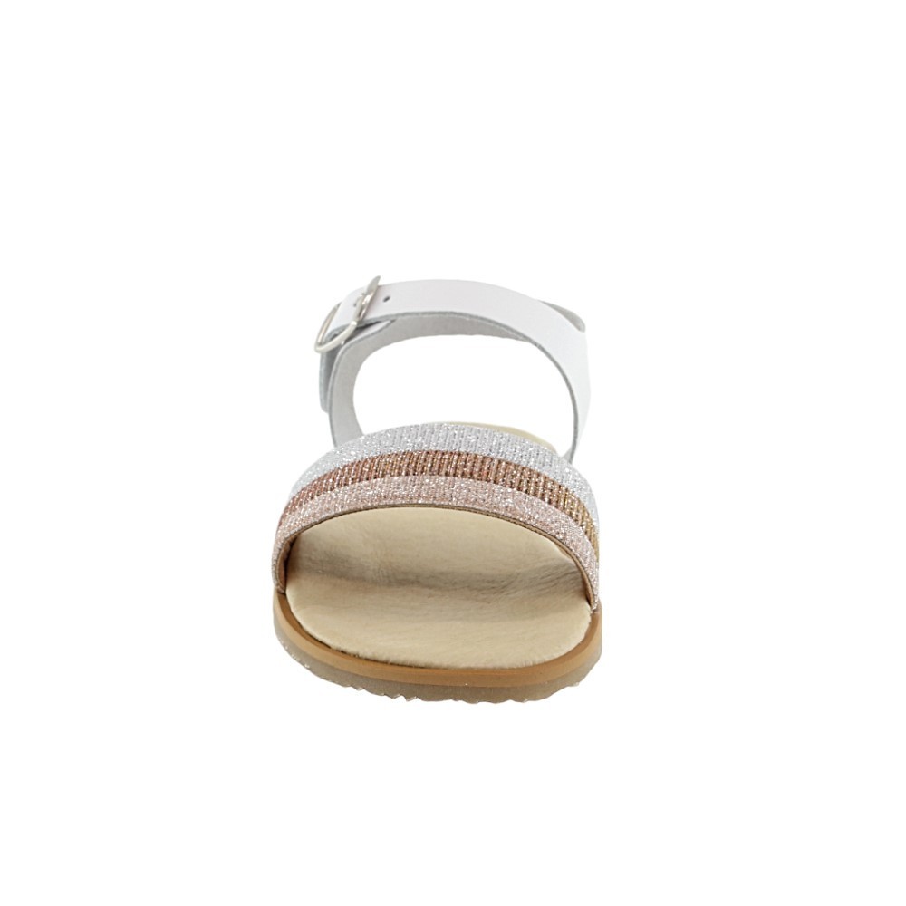 Sandalias Flexi Nens barefoot Brilli y blanco
