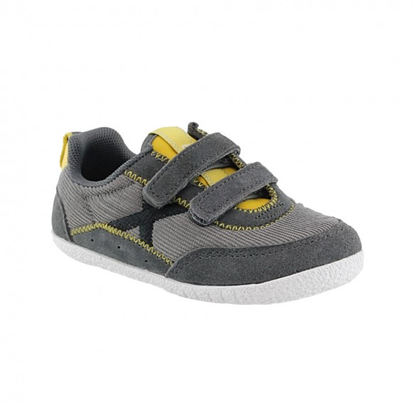 Zapatillas Munich Baby Koda Gris-Amarillo