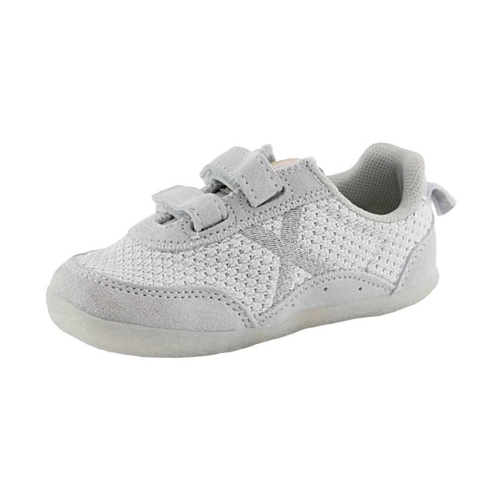 Zapatillas Munich Baby Koda Gris-Blanco