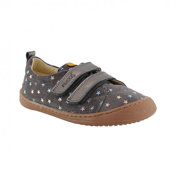 Zapatos barefoot Flexi Nens 9001-R Gris estrellas