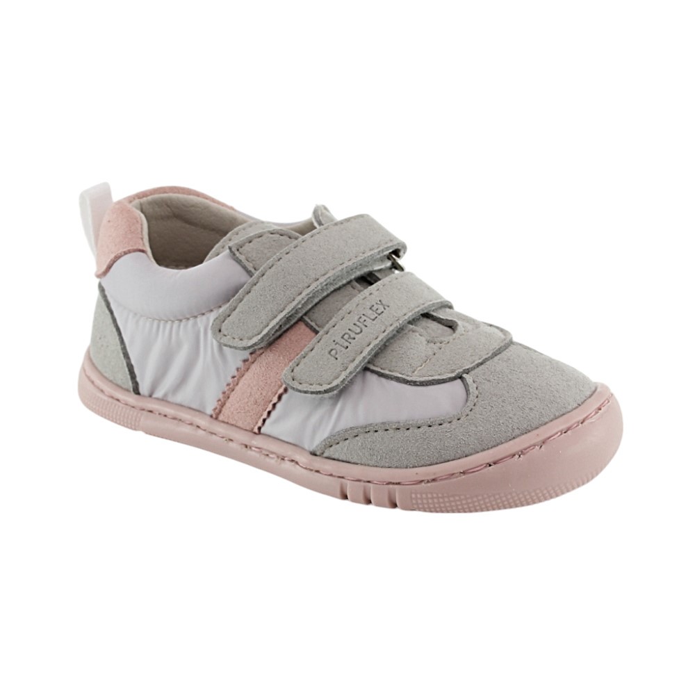 Zapatos barefoot Piruflex PF174-4 Gris claro-Rosa