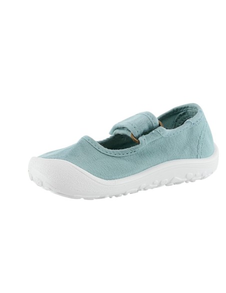 Merceditas barefoot lona Victoria Bosco Manzana
