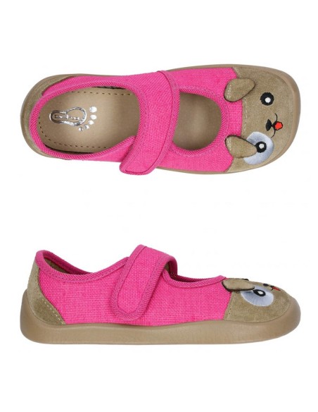 Merceditas barefoot de lona Bar3Foot Athenea Fucsia Merceditas barefoot de lona Bar3Foot Athenea Fucsia