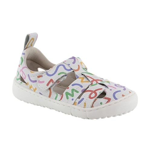 Sandalia respetuosa cerrada Coqueflex Blanco Multicolor