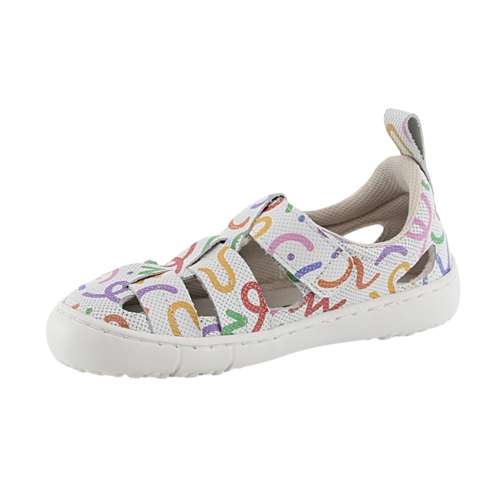 Sandalia respetuosa cerrada Coqueflex Blanco Multicolor