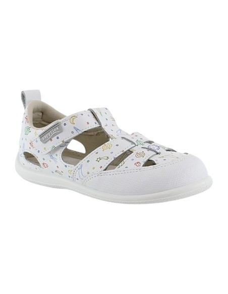 Sandalias ZapyFlex dos tiras Blanco Space