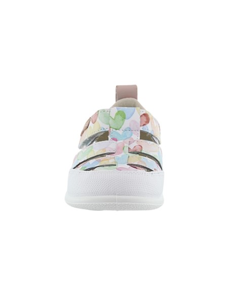 Sandalia respetuosa ZapyFlex 2 Tiras Corazones Multicolor