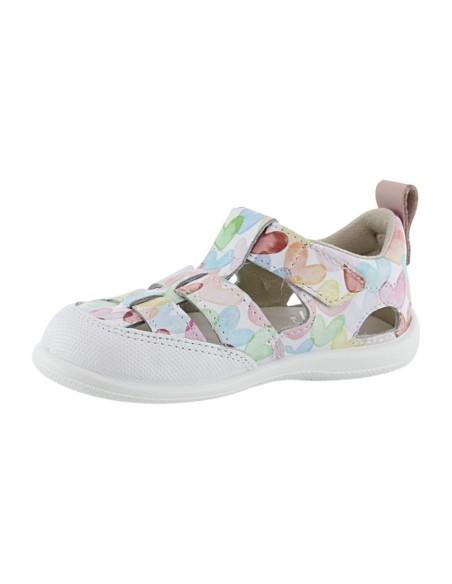 Sandalia respetuosa ZapyFlex 2 Tiras Corazones Multicolor